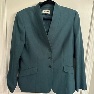 Kasper Teal Structured Blazer – Size 10 Women’s Career Jacket